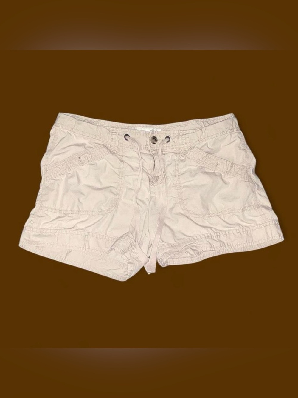 Old Navy Cream Drawstring Cargo Shorts